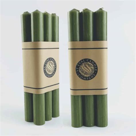 Two Packs Olive Dinner Candles St Eval Candles Sgb