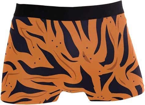 Men Boxer Briefs Abstract Tiger Stripe Pattern Underwear For Boy Youth