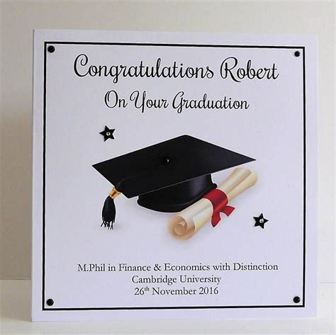 Graduation Card Personalised Handmade Large 8x8 Inch Size Etsy Uk
