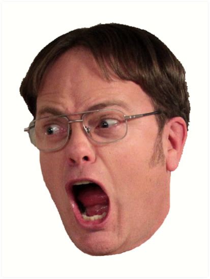 Dwight Office Yelling Face Art Prints By Bobbyharlem Redbubble