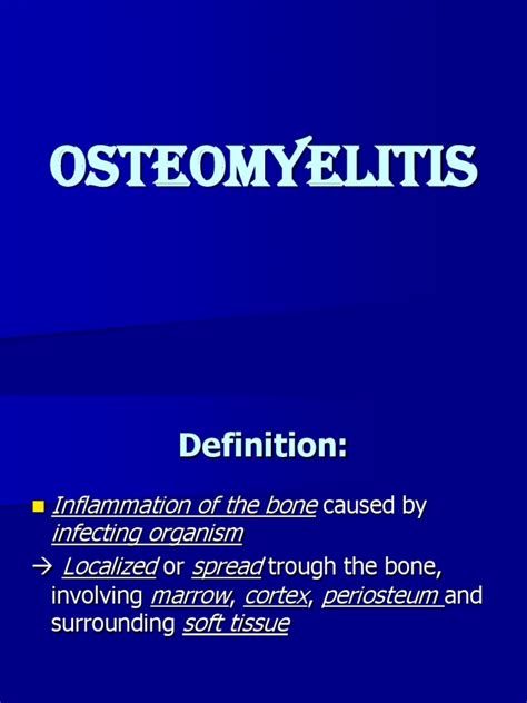 Osteomyelitis Pdf Bone Infection