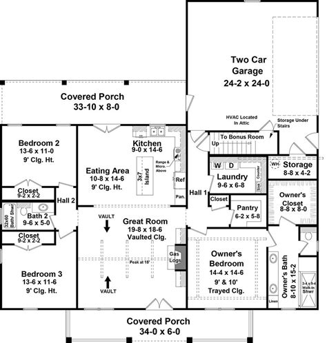 Farmhouse Style House Plan 3 Beds 2 Baths 1817 Sq Ft Plan 21 461
