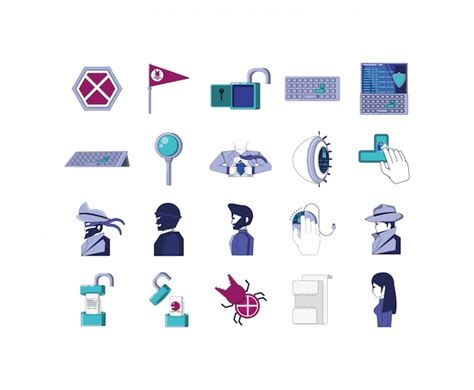 Premium Vector Icon Set Of Security System Illustration