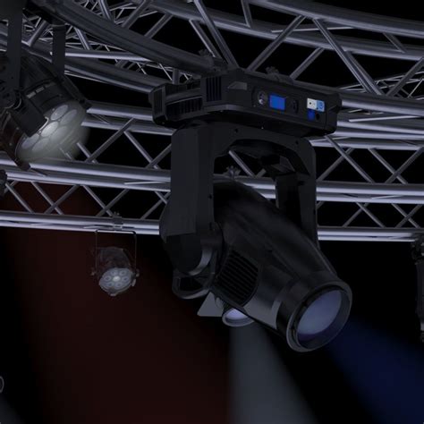 Tv Studio Stage Truss And Lights Cgtrader