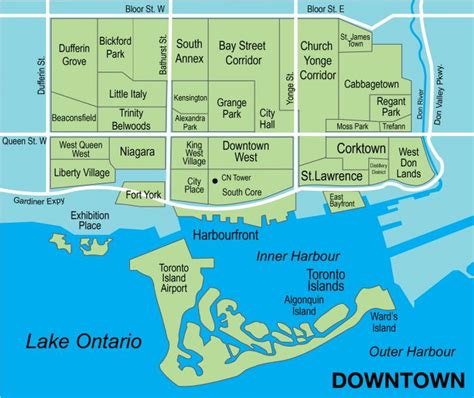 Downtown Map Toronto Neighbourhoods The Neighbourhood Neighborhood