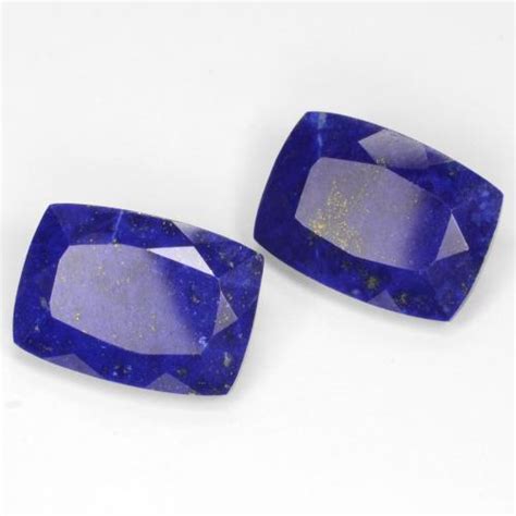 Blue Lapis Lazuli 65ct 2 Pcs Cushion From Afghanistan Gemstones