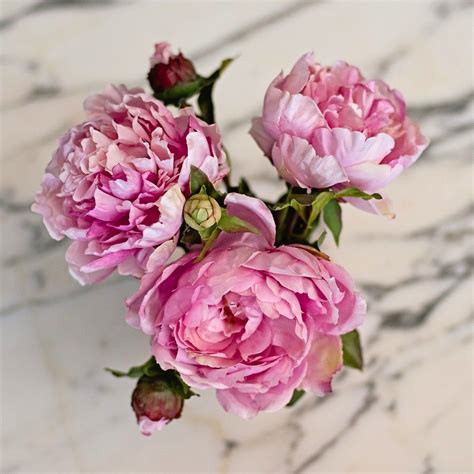 these gorgeous faux pink open peonies are the most realistic and lifelike silk flowers making