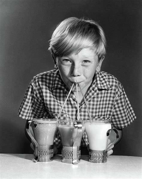 1950s 1960s Portrait Of Blonde Boy Photograph By Vintage Images