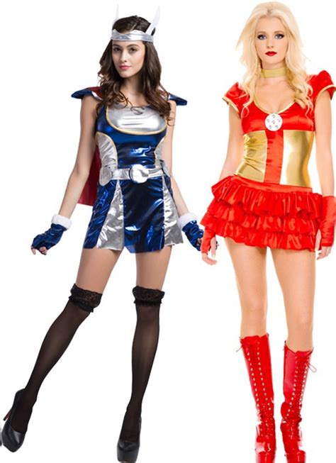 Acquista New Avengers Movie Adulto Donne Sexy Thor Iron Man Avenger Costume