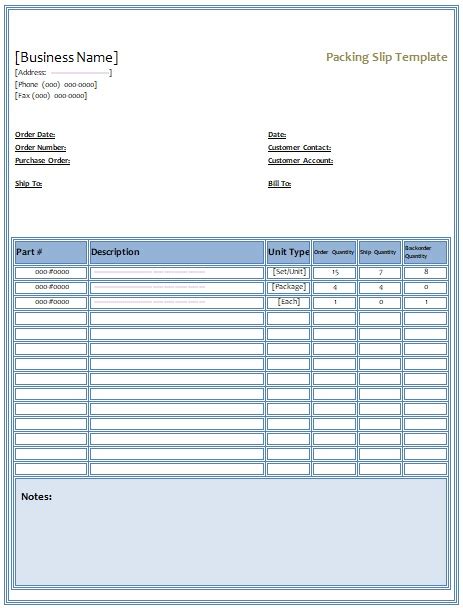 Shipping Packing List Template Word And Excel Excel Tmp