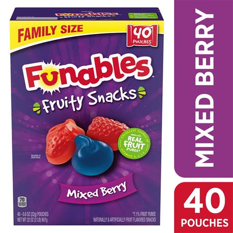 Funables Fruity Snacks Mixed Berry Fruit Snacks 32oz 40 Count