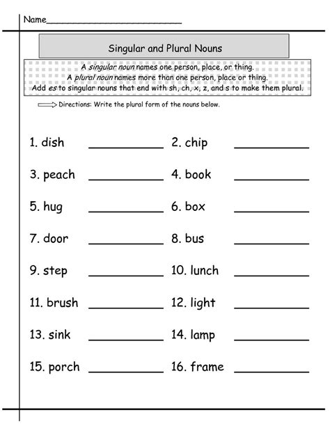 Singular Plural Worksheets For Grade 1 Thekidsworksheet