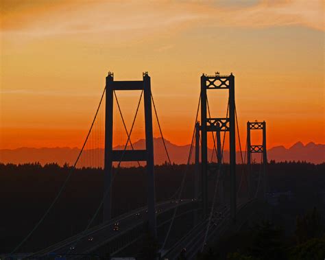 Narrows Bridge At Sunset Photo Taken From The Jackson Aven Flickr
