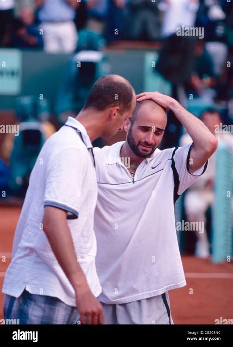 American Tennis Player Andre Agassi Roland Garros France 1999 Stock