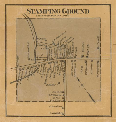 Stamping Ground Village Precinct 3 Scott County Kentucky 1879 Old