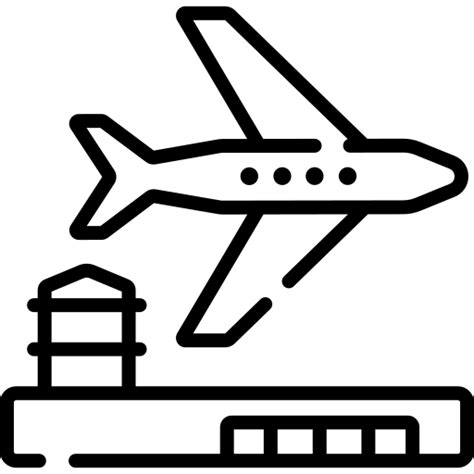 Aeropuerto Iconos Gratis De Transporte