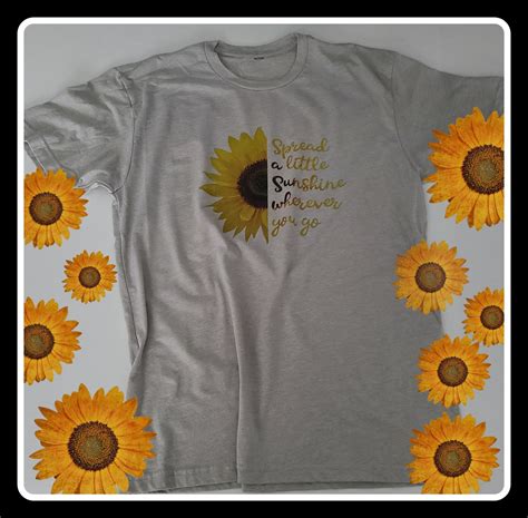 Custom Sunflower T Shirt Etsy