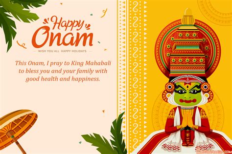 Happy Onam Holiday Festival Wishes Card Images Download