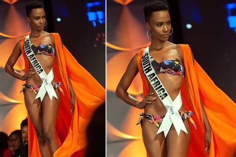 Zozibini Tunzi Radiates Confidence In Her Bikini Attire Zozibini Tunzi Is Miss Universe 2019