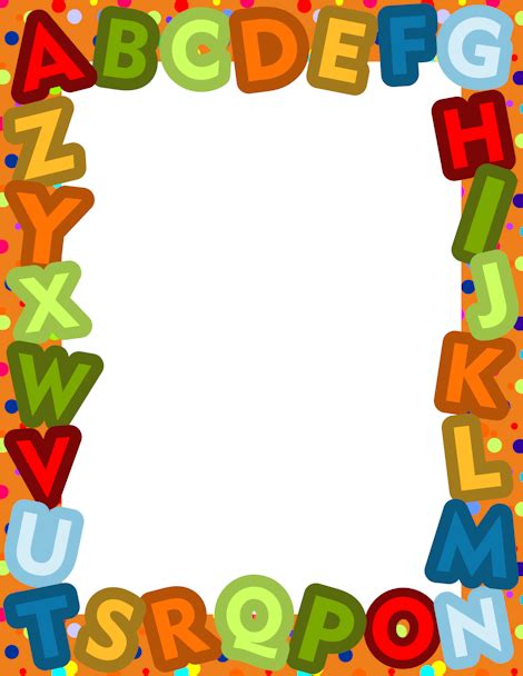 Alphabet Border Clip Art Page Border And Vector Graphics Page