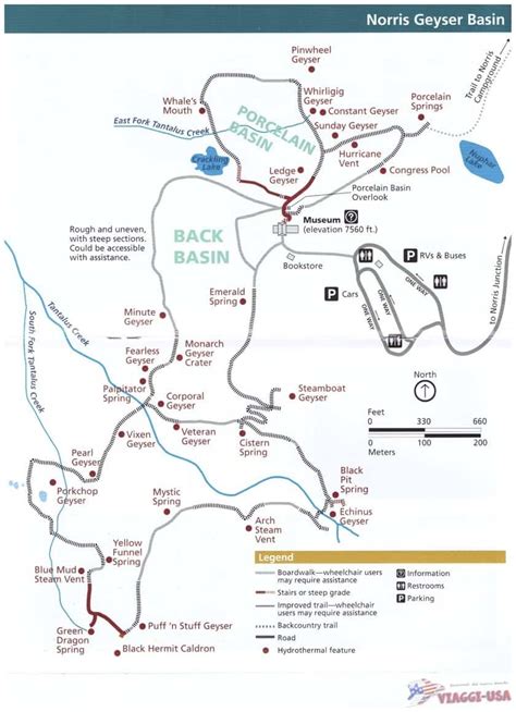 Norris Geyser Basin Yellowstone Trail Map And Tips For Visiting The Area