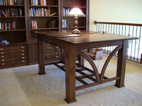 Table (information), a data arrangement with rows and columns. Qsawn White Oak Library Table