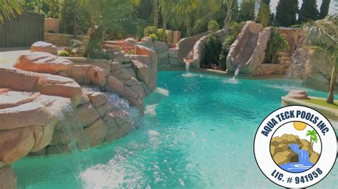 Swimming Pool Rock Waterfalls Artificial Rock Pool Contractor Los