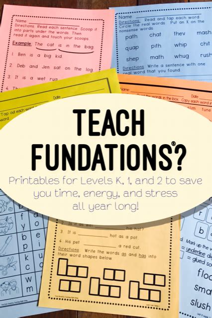 Fundations Worksheets And Printables For Kindergarten First Grade And