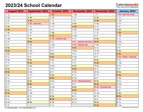 2023 2024 School Calendar 