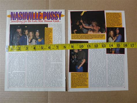 nashville pussy band clipping lot article corey parks ruyter suys pinup blaine ebay
