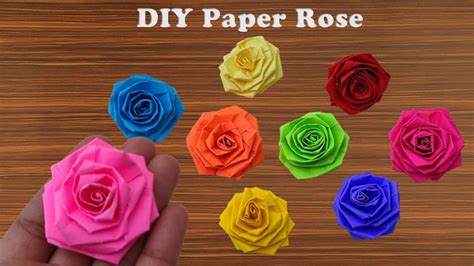 How To Make Rose Flower From Paper Diy Paper Roses How To Make