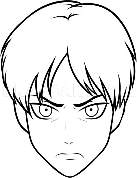 How To Draw Eren Easy Step By Step Drawing Guide By Dawn Dragoart