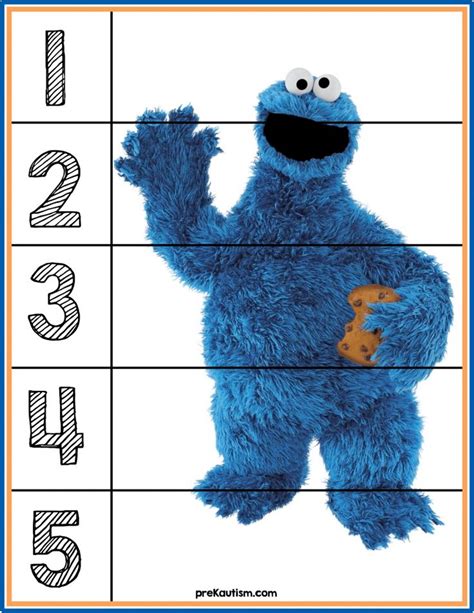 Sesame Street 1 5 Puzzles Sesame Street Preschool Activities