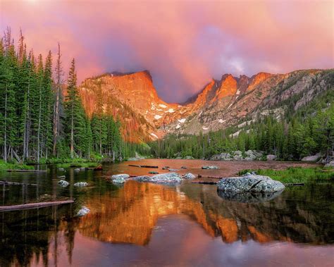 Dream Lake Sunrise In Rocky Mountain National Park Photograph By Alex