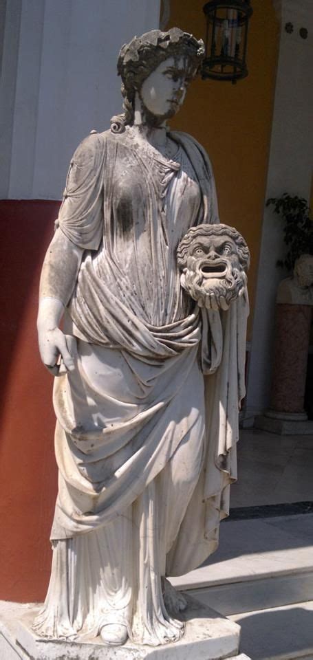 The 9 Muses Melpomene The Muse Of Tragedy In Achílleion Kerkira