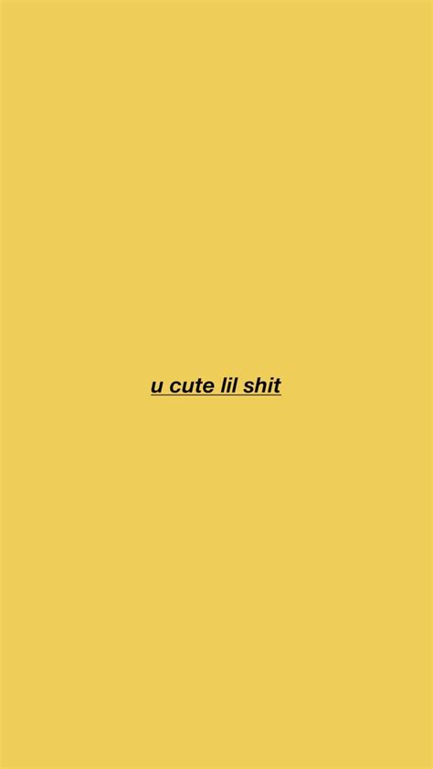 Download Lil Shit Cute Pastel Yellow Aesthetic Quote Wallpaper
