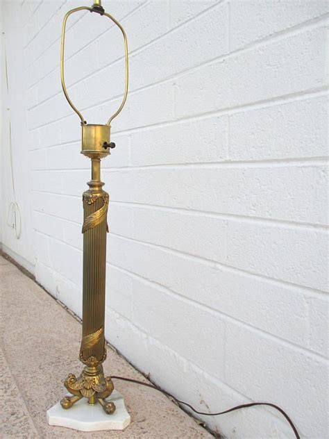 Clawfoot antique buffet / server — sample. Vintage Tall Brass Claw Feet Foot Buffet Lamp with Marble ...