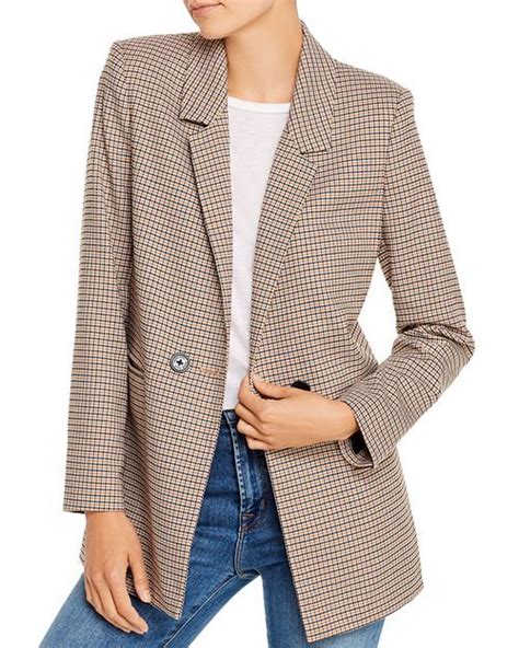 Anine Bing Madeleine Checked Blazer Women Bloomingdales