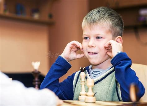 Little Boy Playing Chess Stock Photo Image Of Elegance 45276498