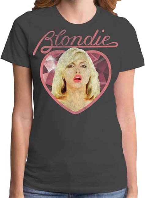 Blondie Vintage T Shirt Debbie Harry Womens Gray Shirt