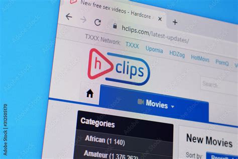 Homepage Of Hclips Website On The Display Of PC Hclips Com