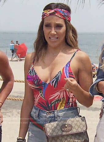 Melissas Red Floral Swimsuit On The Real Housewives Of New Jersey TV
