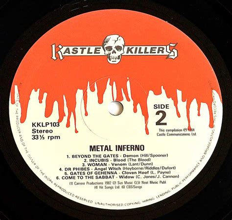 Va Various Artists Metal Inferno Nwobhm Album Cover Gallery And 12