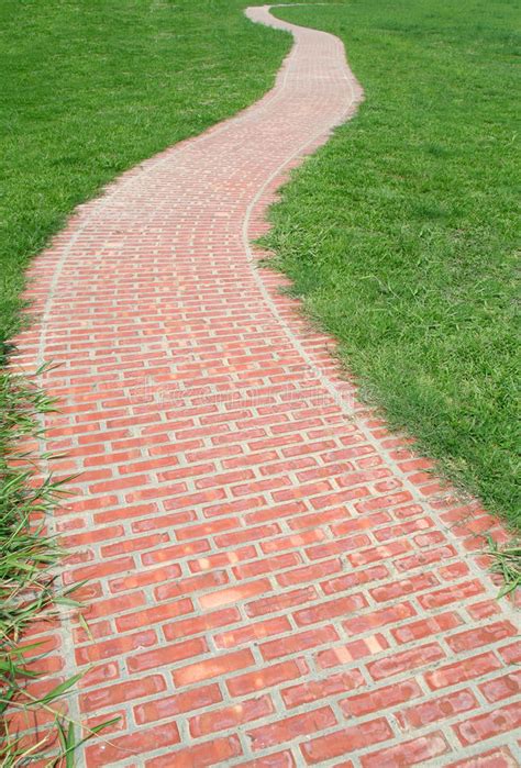 Curved Red Brick Walkway Stock Photo Image Of Outdoors 14682000