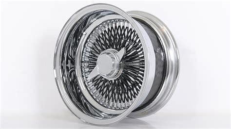 13x7 La Wire Wheels Reverse 100 Spoke Straight Lace Chrome With Black Spoke Rims Ww074 1
