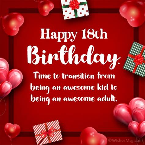 18th Birthday Messages Wishes And Quotes Wishesmsg