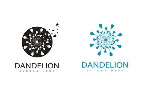 Dandelion Logo Vector Graphic By Redgraphic · Creative Fabrica