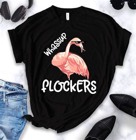 Funny Flamingo Shirt For Men Whassup Flockers Thug Life Tank Top