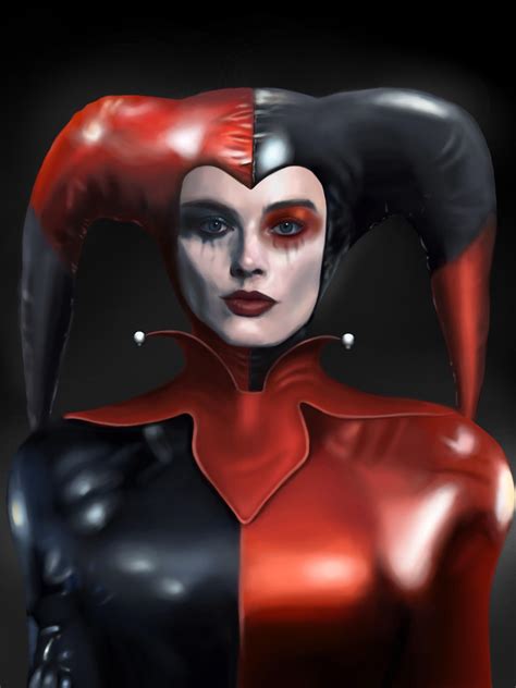 Fan Made Margot Robbie As Harley Quinn In Her Classic Look Art By