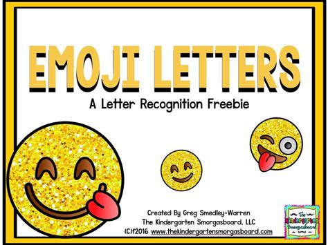 Emoji Letters Letter Recognition Math Centers Kindergarten Emoji